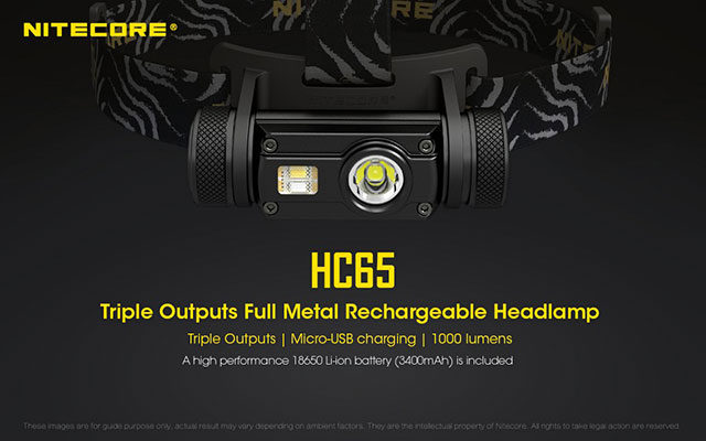 NITECORE HC65 特注 XM-L2 U4 1D：1,097lm